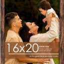 16x20 Picture Frame, Classic Brown 16 x 20 Poster Frame for Horizontal or Vertical Wall Mounting, 1 Pack