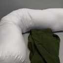 Body Pillow for Adults  Corduroy Long Round Bolster Pillow for Bed, Cuddle Pillow with Full Support for Side Sleepers & Restful Sleep,39 x 7.87 Inches,Avocado Green