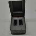 Outdoor Electrical Outlet Box,Dual 20 AMP WRTR GFCI Receptacles, Weatherproof Metal Outdoor Electrical Outlet Box, Waterproof 3R Cover