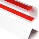 Wall Corner Protector,2PCS 35''x1.58'' Self Adhesive Corner Guard for Wall, Heavy Duty White Corner Protector Guard for Cabinet Doors, Edge Protector
