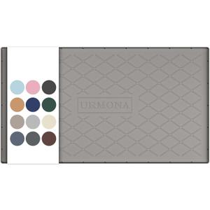 URMONA 40" x 22" Waterproof Silicone Mat in Multiple Sizes & Colors, Under Sink Mat for Kitchen & Bathroom, Pet Food Pad for Dogs & Cats, Kitchen Cabinet Liner, Multi-Purpose for Storage(Beige)