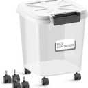 30LBS Rice Container - Rice Dispenser 30LBS/15KG/15Qt Food Cereal Container Bins with Measuring Cup for Household Pantry Organization (30 LBS)