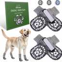 EXPAWLORER Dog Socks to Prevent Licking and Slipping, Summer Dog Shoes for Hot Pavement, Paw Protectors for Hardwood Floors Anti-Slip, Dog Booties for Dogs, Grey, L