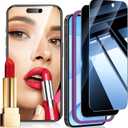 10 x Privacy Screen Protector for iPhone 13/13 Pro Mirrored Film for iPhone 14, Perfect Mirror Effect, Shatterproof, Touch Sensitive, with Large Glasses Cloth to Remove Fingerprints