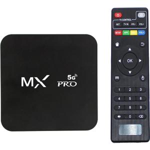 MX Pro 4K 5G Streaming Media Player - 4K Ultra HD WiFi 6 Dual Band Remote Control with BT5.0 16GB Storage Smart Home Player