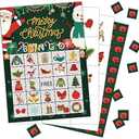 Zodvery Christmas Bingo Cards, Christmas Bingo Game, for New Year Christmas Party Games Favors Supplies, Group Game - 24 Players