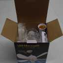 Crystal Socket Fan Light Bulb, Dimmable LED Ceiling Fans with Lights and Remote, Plug in Ceilng Fans and 1 Socket Extender, 3 Colors 3000K-6500K, Replacement Light Bulb Fan for Kitchen Garage Bedroom