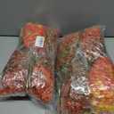 2 x 16 Bundles Artificial Mums for Outdoors Garden Home Decoration Fake Mums UV Resistant Fake Mums Silk Faux Flower Plastic Plants for Outside No Fade Fall Decor for Front Porch Pot Decor