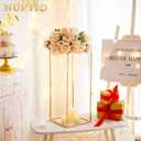 Nuptio Gold Vases - 10 Pcs, 23.6 Inch Tall, Geometric, Wedding Centerpieces for Tables