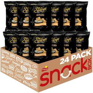 Stacys Pita Chips, Parmesan Garlic & Herb, No Artificial Colors or Flavors, 1.5 oz Bags (Pack of 24) (BBD - 03/10/26)