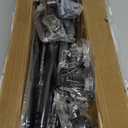 ENJOYBASICS No Drill Curtain Rods for Window 66 to 120 Inches, 5/8 Inch Diameter Renter Friendly Drapery Rod with Adhesive Brackets without Drilling, Adjustable from 27 to 130 Inches, Black