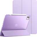 JETech Case for iPad Pro 11-Inch M4 2024 (5th Generation), Slim Stand Hard Back Shell Smart Cover with Auto Wake/Sleep (Purple)