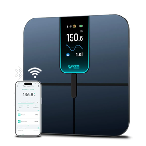 Wyze Scale Ultra, Smart Scale with 4.3" Color Display, Digital Bathroom Scale for Body Weight BMI Muscle Mass Composition, Wi-Fi & Bluetooth Body Fat Scale with Heart Rate, 400 lbs (Black)