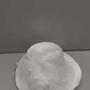 Derby Hat for Women Church Tea Party Wedding Cloche Bowler Bucket Hats (One Size, White)