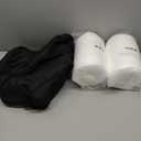 Fitfree Outdoor Chair Cushions, Water-Resistant & Fade-Resistant, Patio Furniture Seat Replacement Chair Pads with Ties Zipper, Removable Cover, Non-Slip Bottom, Set of 4, 17 x 16 Inch, Black