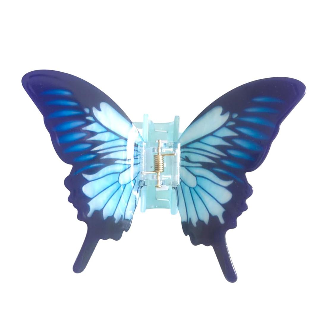 Fancy Butterfly Hair Clips,Novelty Acetate Claw Clip for Women,Fantasy Hair Clip, Blue