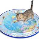 Toptakeit Cat Water Sensory Play Mat with Extra Protective Cover, Thickened Cat Water Mat Bed for Cats Dogs Kittens Puppies.2 packs