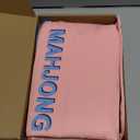Yeyeplum 2 Pcs Mahjong Bags for Tiles and Racks Include Mahjong Tile Bag & Rack Bag, 37 Inch Protective Sleeve Tile Gift Accessory with Zipper & Letter for Mahj Pusher, Not Include Racks& Tiles(Pink)