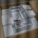 Bladeless Ceiling Fans with Lights Remote Control, Eye Care LED Ceiling Light with Fan, Stepless Dimming 3000K-6000K, Temperature Display, Low Profile Ceiling Fan for Bedroom Kids Room Kitchen