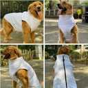 Winter Vest With Cotton Lining, Waterproof Ultra Warm Coat, Windproof Zippered Jacket, Breathable Soft for Small Medium Large Dogs, White XL