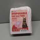 Pet Soft Disposable Cat Diapers - Diaper for Female & Male Cats, Puppy Diapers Super Absorbent, Fit for Dogs in Heat Period or Urine Incontinence, 24pcs (S, Pink)