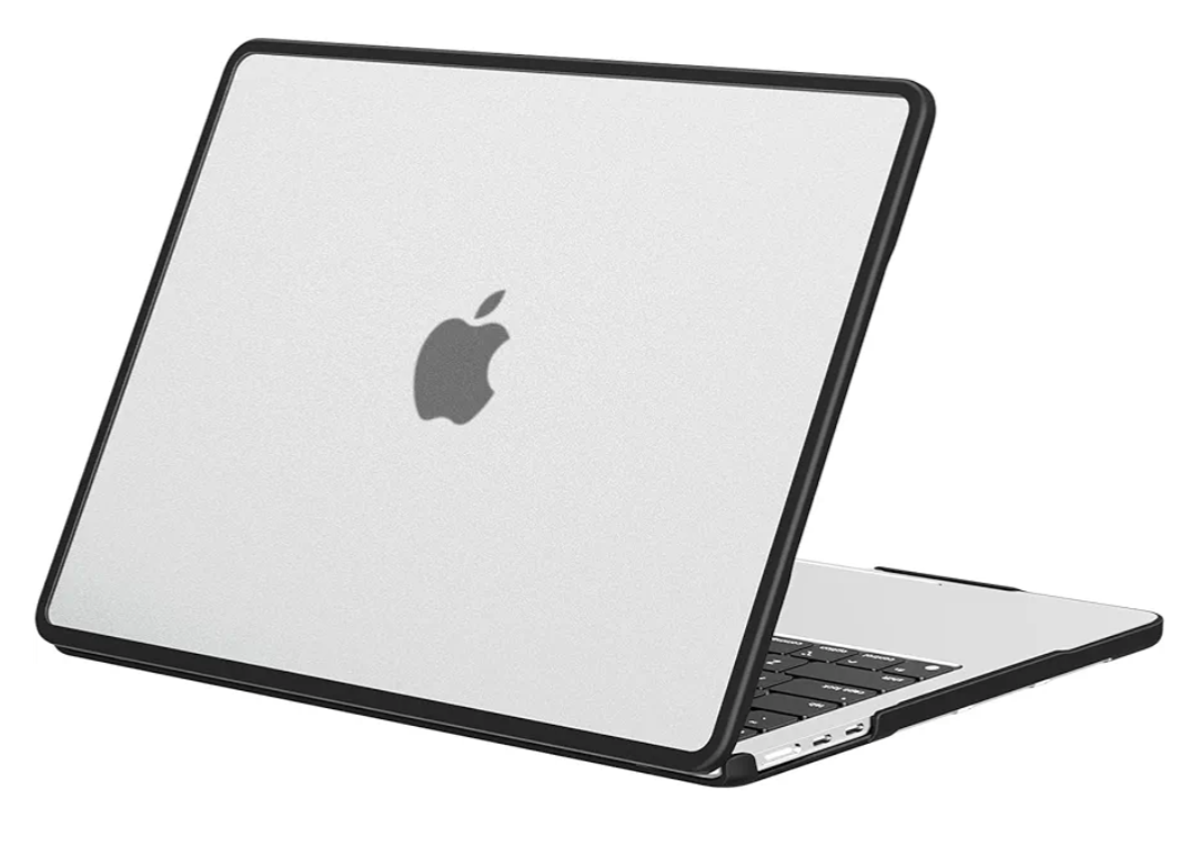 BlueSwan Anti-Cracking Hard Shell Case Compatible with MacBook Air 13 inch M4 M3 M2 2025 2024-2022 A3240 A3113 A2681, Soft TPU Bumper PC Base for Air 13.6 inch, Frosted Clear