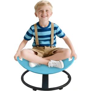 Spinning Chair for Autistic Kids, Sensory Swivel Chair with Safety Handles, 330LBS Weight Capacity, Spinning Toy for Kids Autism & ADHD Age 3+, Sensory Product for Body Balance, 0.82 ft x 1.47 ft x 0.82 ft