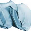 WishSmile Standard Pillow Cases Cooling Pillowcases Set of 2 Breathable Cool Silky Soft Rayon Derived from Bamboo Fabric,Hair and Skin Friendly,Light Blue,20x26IN