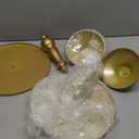 Set of 3 Gold Cake Stands, Metal Round Cake Holder Dessert Pie Pizza Display Stand 8" 10" 12" Serving Tray Decoration for Wedding Celebration Party Birthday Baby Shower