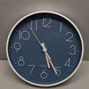 jomparis 10 Inch Cerulean Wall Clock Battery Operated Silent & Non-Ticking Wall Clock Decor for Bathroom Bedroom