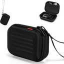 Cwatcun Carrying & Protective Case for Digital Camera with 2 Carrying Ways, Hardshell Lightweight Small Camera Sling Case Compatible with KODAK PIXPRO/Canon PowerShot/Sony DSCW800 DSCW830 (Black 03)