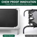Senneny Chew Proof Elevated Dog Bed Large Sized Dog, Raised Cot for Indoor Outdoor Camping, Heavy-Duty Chew Resistant Hidden Fabric Indestructible Dog Bed, L, 50" L x 33" W x 8" H