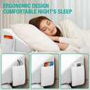 Vekkia Queen Size Bed Wedge Pillow for Headboard Gap/Mattress Wedge Gap Filler/Bed Gap Filler Fill 0-6" Gap Between Headboard and Mattress,60"x10"x6"-White
