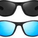 Bifocal Reading Sunglasses Men Women Sports Style Sun Reader Wrap Around Build-In UV Protection Driving glasses LK6092