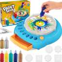 Arts and Crafts for Kids Ages 4-8,Paint Spin Art Machine Kit,Art Craft Set for 6-9 Year Old,Cool Painting Spinner Toys Kits Set,Art Supplies Birthday Gifts for Boy Girl Ages 6 7 8 9 10 11 12 Blue