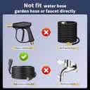 Foam Cannon for Pressure Washer, Stubby Gun with Dual Connector (M22-15mm Adapter + Wash Mitt), 5 Nozzles Tips, 4000 PSI Pressure Washer Gun, 1/4" Quick Connect for Auto/Home, 1 Liter