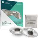 Koala Babycare The Original Silver Nursing Cups - Nipple Shields for Breastfeeding Newborn - Breastfeeding Essentials - Protect and Soothe - Tri-Laminate Silver - Maxi Size
