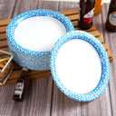 MUCHII 8.375 Inch Disposable Paper Plates, 300 Count Soak and Cut Proof Printed Paper Plates for Daily Use, Holiday for Family Gatherings, Parties, Picnic