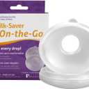 Milkies Milk-Saver On-The-Go, Breast Milk Collecting Shells and Nipple Shield, Discreet and Silicone-Free Catcher for Breastmilk, Collector Cups for Nursing & Breastfeeding, Holds More Than 1oz
