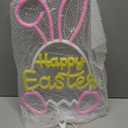 Easter Neon Sign, LED Easter Bunny Neon Light, Dimmable Happy easter Neon Signs, Easter Bunny Egg Neon Signs Decorations, eastre Gifts for Kids Spring Front Yard Sign Bedroom Home Easter Wall Decor