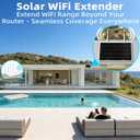 Solar Outdoor WiFi Extender, Coverage Up to 200 Feet,2.4G WiFi Extender,Wireless Signal Booster, WiFi Repeater 300Mbps,WiFi Amplifier with 27000mAh Battery (33 * 25)
