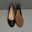 WAYDERNS Women's Matte Round Toe Slip On Block Chunky Low Heel Pumps Shoes 2 Inch (9, Black)