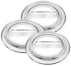 Lucite Piano Caster Cups, Clear, Set of 3 for Grand Pianos - Virtually Indestructible