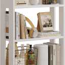 ALISENED 3-Tier Small Bookshelf with Wheels, Bedside Cart Library Cart, 29.76"H x 24.4"W x 9.33"D