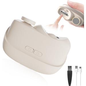 Electric Nail Clippers for Seniors,Smart Nail Clippers 2025 New 3 in 1 Electric Toenail Clipper with Polishing and LED Light,Smart Toenail Clipper 2 Adjustable Speeds for Adults,Baby (Apricot)