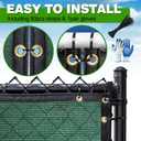 Privacy Fence Screen,with Gloves, 6X50FT Heavy Duty 220GSM 98% Blockage Privacy Screen Fence for Outdoor Wall Garden Yard Backyard (Dark Green)