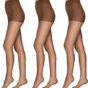 L'eggs Everyday Control Top Sheer Toe Pantyhose for All Day Comfort, 100% Nylon (B, Suntan)