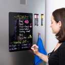 16x11 inch - Magnetic Blackboard - Magnetic Dry Erase Board - Fridge Blackboard - Refrigerator Blackboard - Blackboard for Fridge - Dry Erase Board Magnetic - Magnetic Black Board