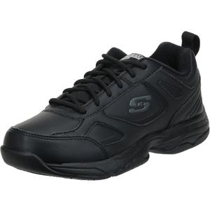 Skechers for Work Women's Dighton Bricelyn Work Shoe (7 Wide, Black)