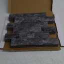 Art3d 10-Sheet Peel and Stick Backsplash PVC Wall Tile, Stickon Tile for Kitchen Backplash, Bathroom Vanities, Fireplace Decor, Laundry Table, Stair Decals in Dark Granite, Plastic-Sheets (11.3"x13.5")